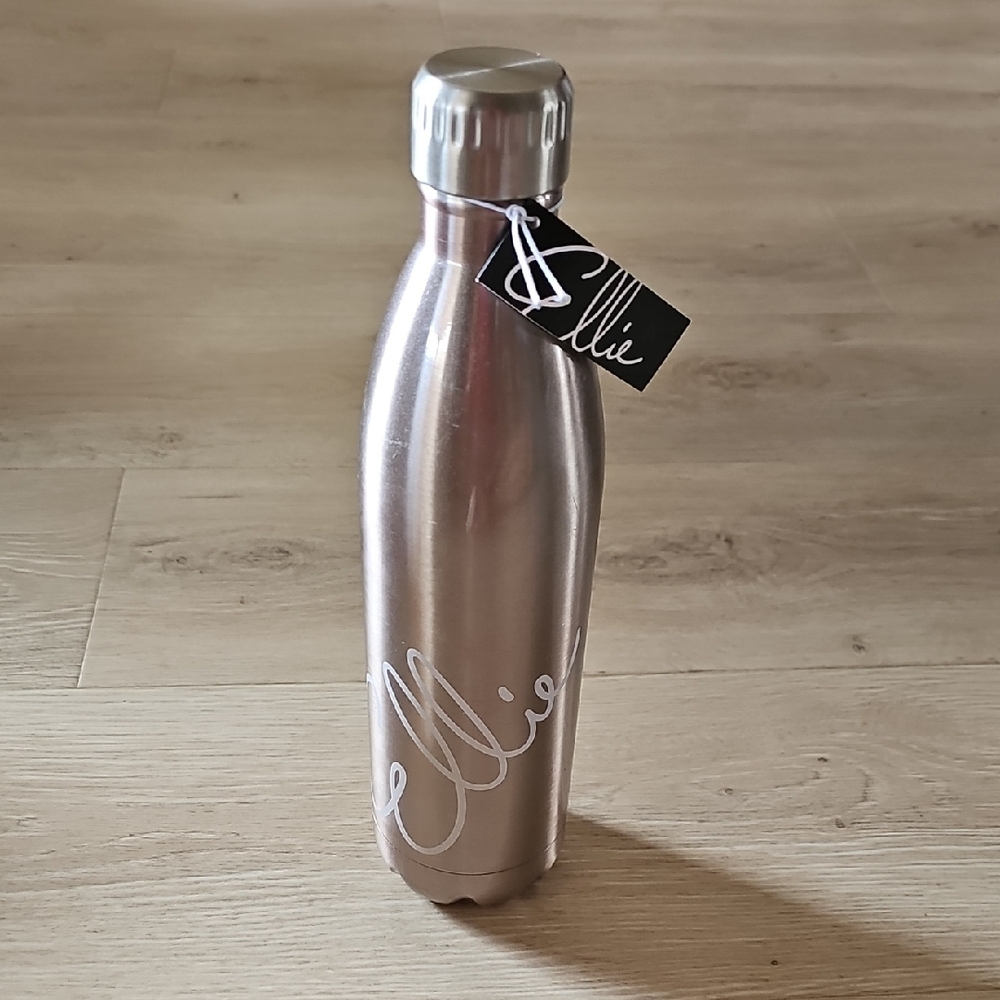 Ellie Metallic Silver Water Bottle